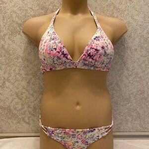 Victoria's Secret Multicolor Paint Splatter Bikini